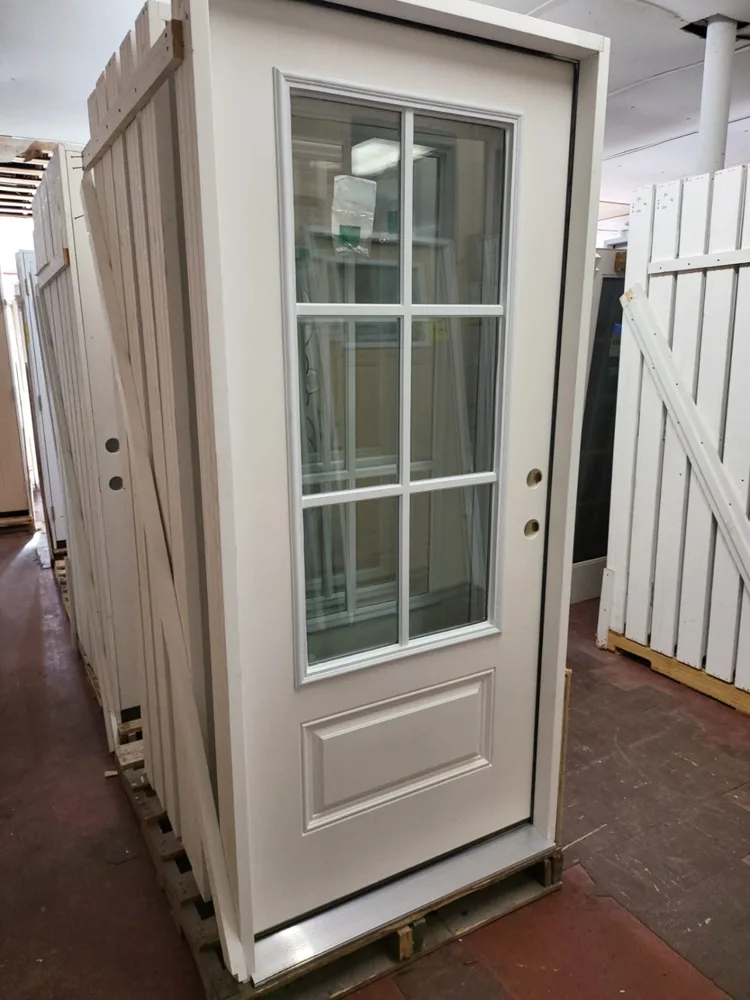 6 Lite Fiberglass Door Unit Prehung